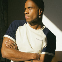 Load image into Gallery viewer, Fairway Collective T-Shirt - Cream/Navy Blue