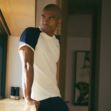 Load image into Gallery viewer, Fairway Collective T-Shirt - Cream/Navy Blue
